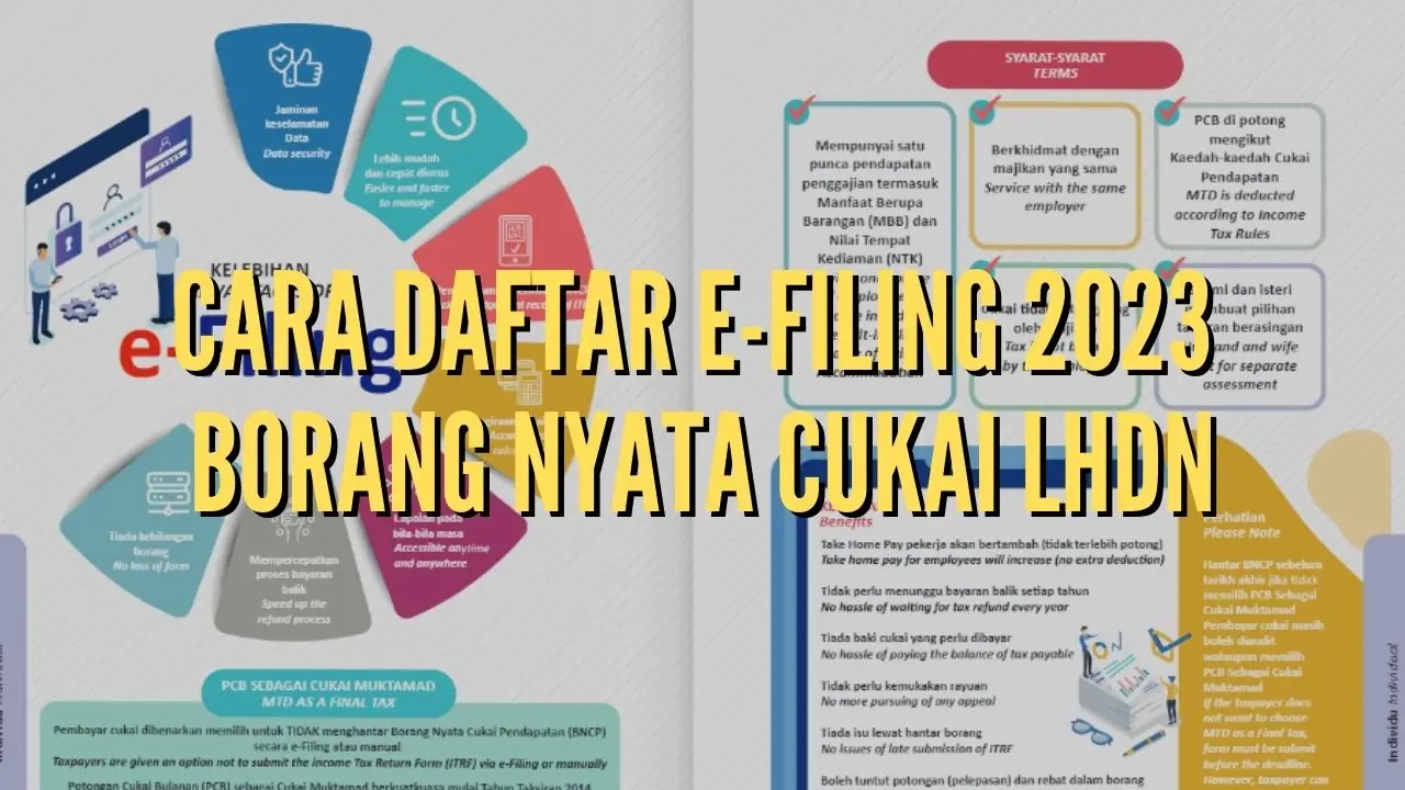 Cara Daftar e-Filing 2023 : Borang Nyata Cukai LHDN