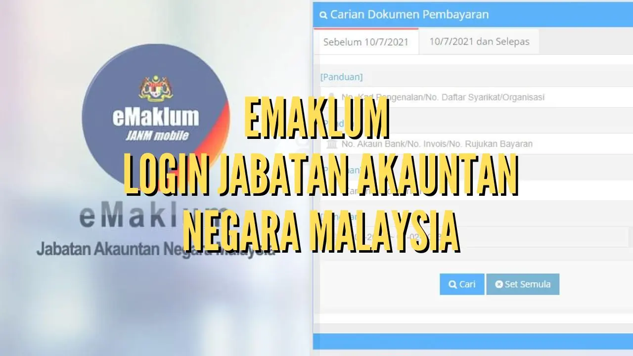 eMaklum : Login Jabatan Akauntan Negara Malaysia