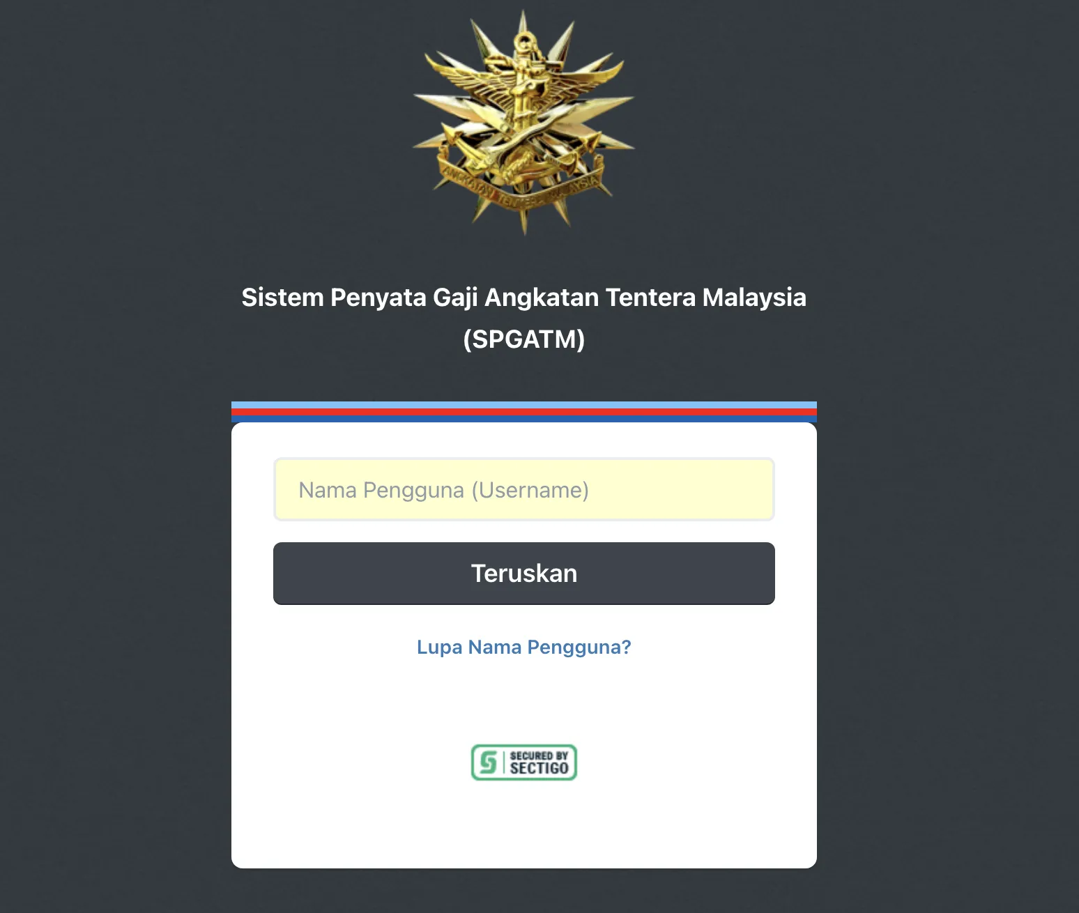 SPGATM Semakan Penyata Gaji Angkatan Tentera Malaysia Secar Online