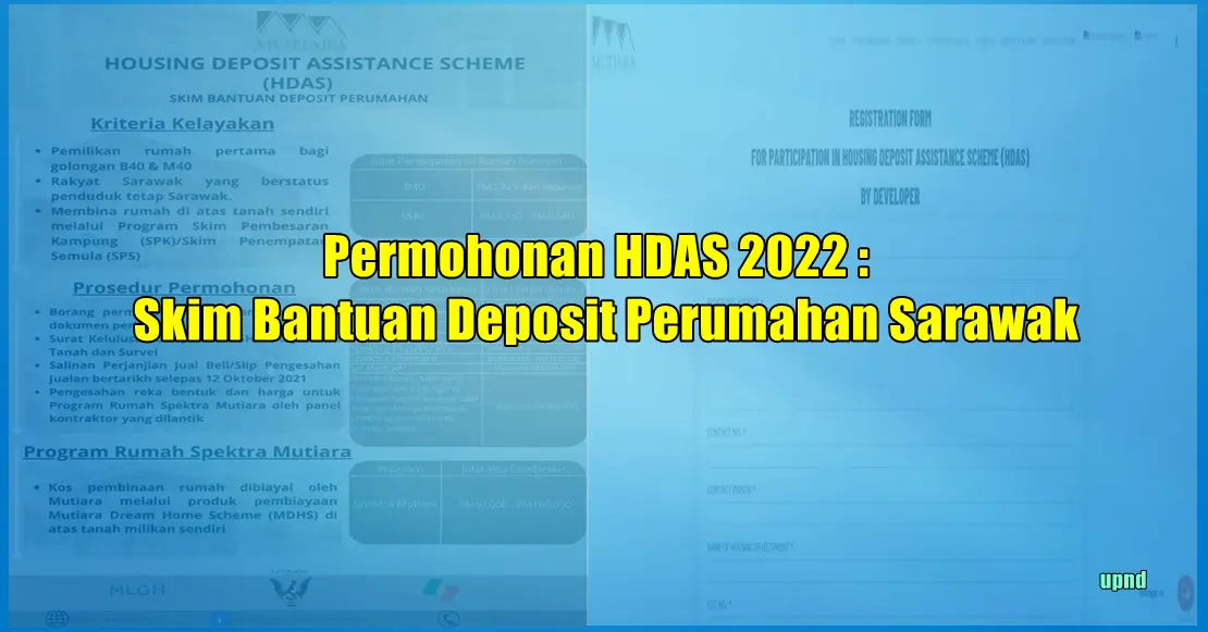 Permohonan HDAS 2022 : Skim Bantuan Deposit Perumahan Sarawak